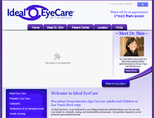 Tablet Screenshot of idealeyecarelv.com